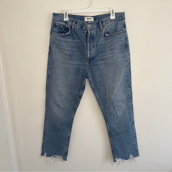 NWOT AGOLDE Riley High Rise Straight Crop in Haven 30 - Picture 4 of 9